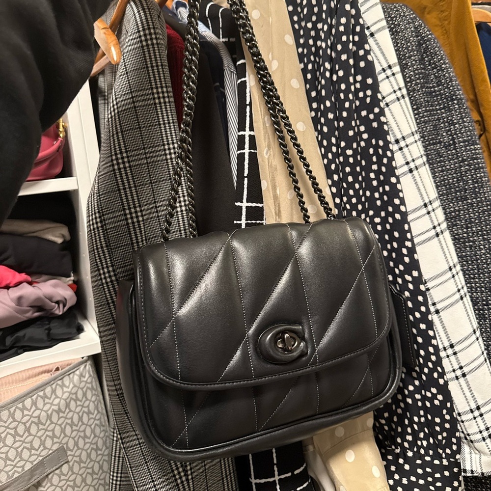 Coach Pillow Madison Black Gunmetal Bag